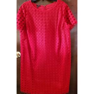 Red shift dress